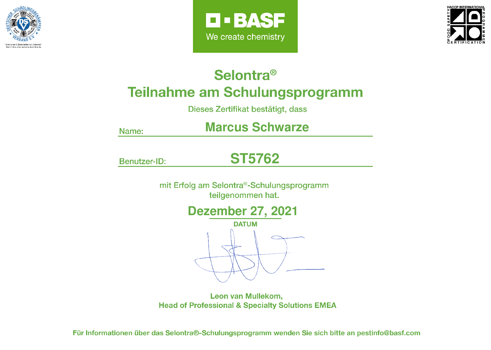 Selontra-Certificate